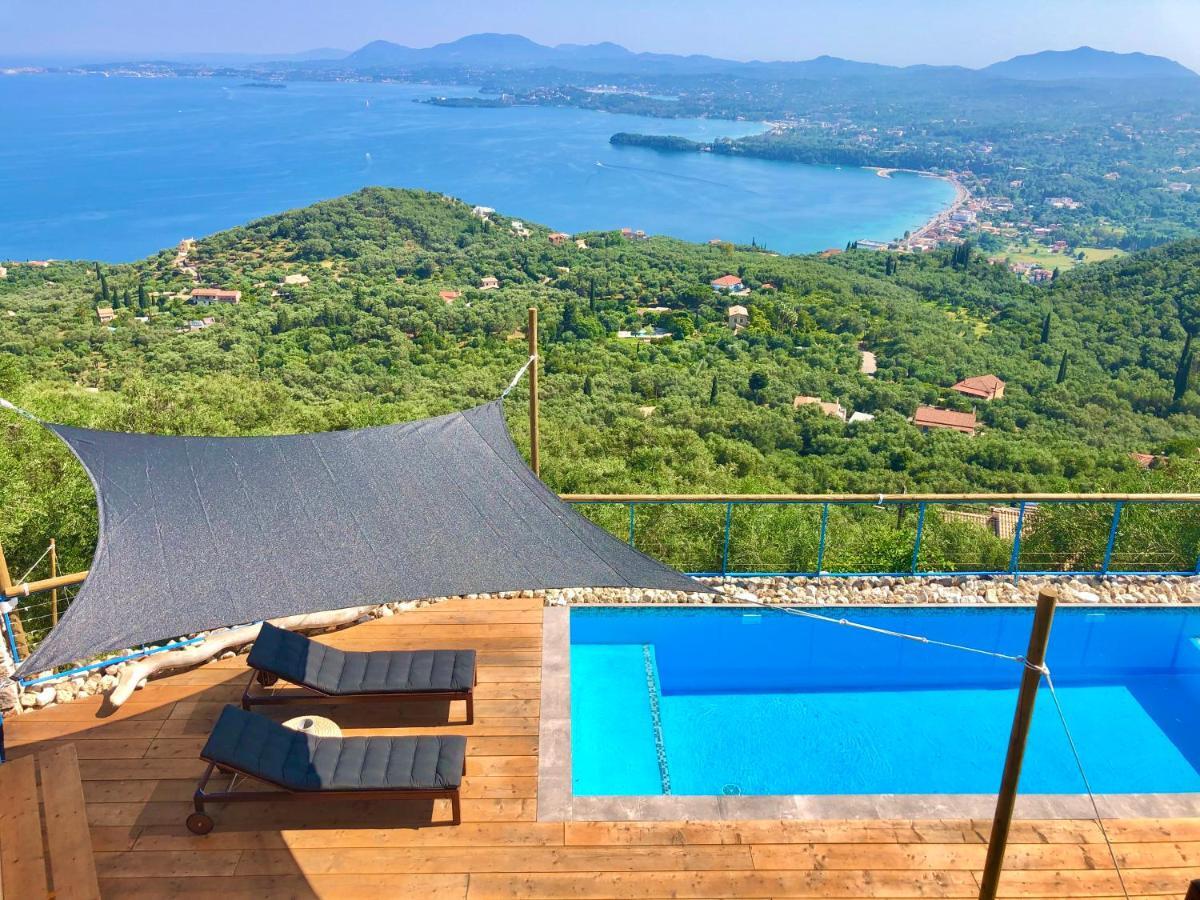 House Tanna Of Villa Intaba Spectacular Sea Views Corfiot Riviera Spartilas Corfu Island Greece Close To Ipsos Beach Spartylas エクステリア 写真