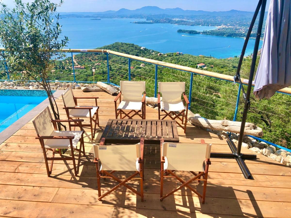 House Tanna Of Villa Intaba Spectacular Sea Views Corfiot Riviera Spartilas Corfu Island Greece Close To Ipsos Beach Spartylas エクステリア 写真